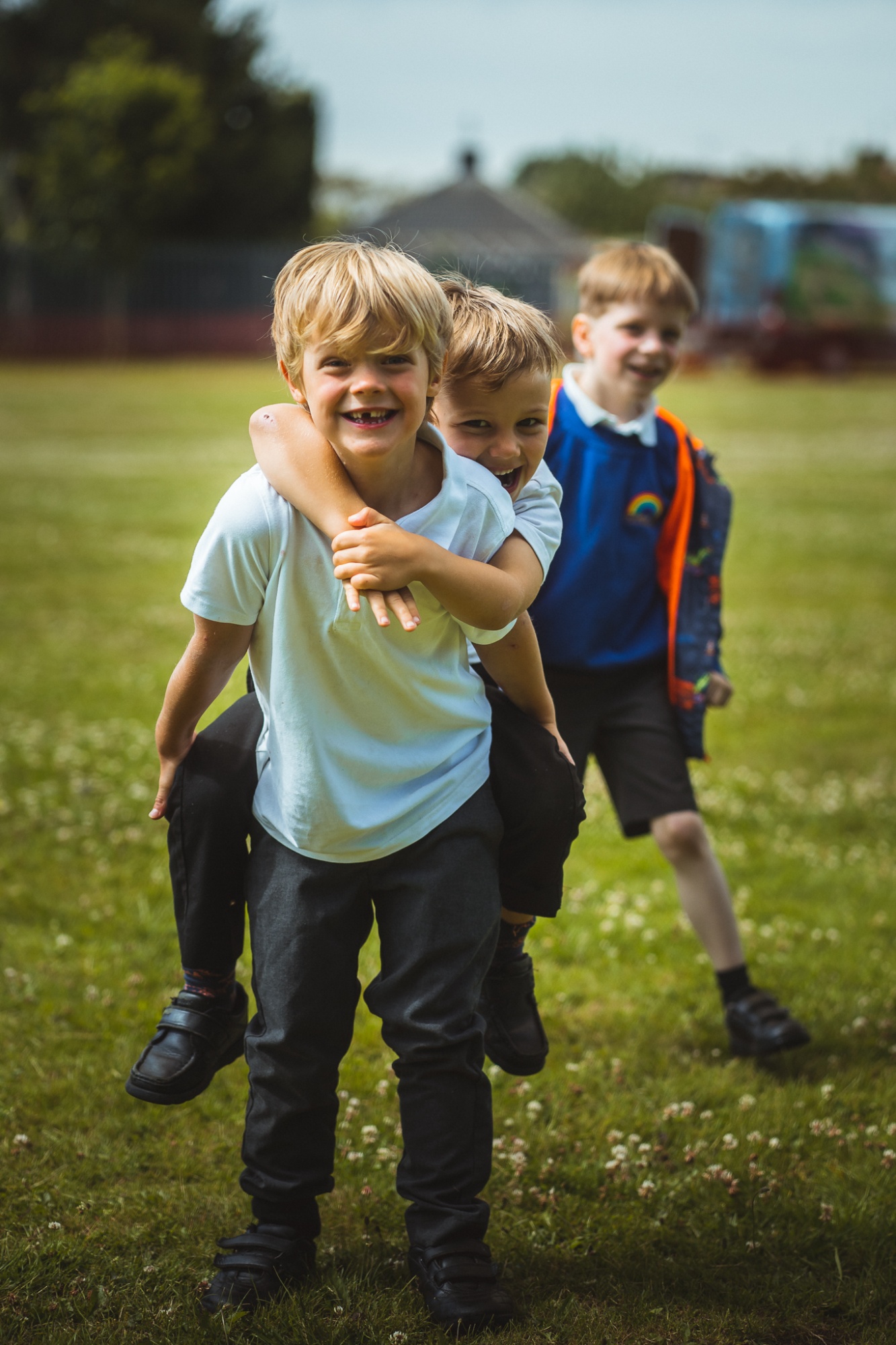 children playing at break time